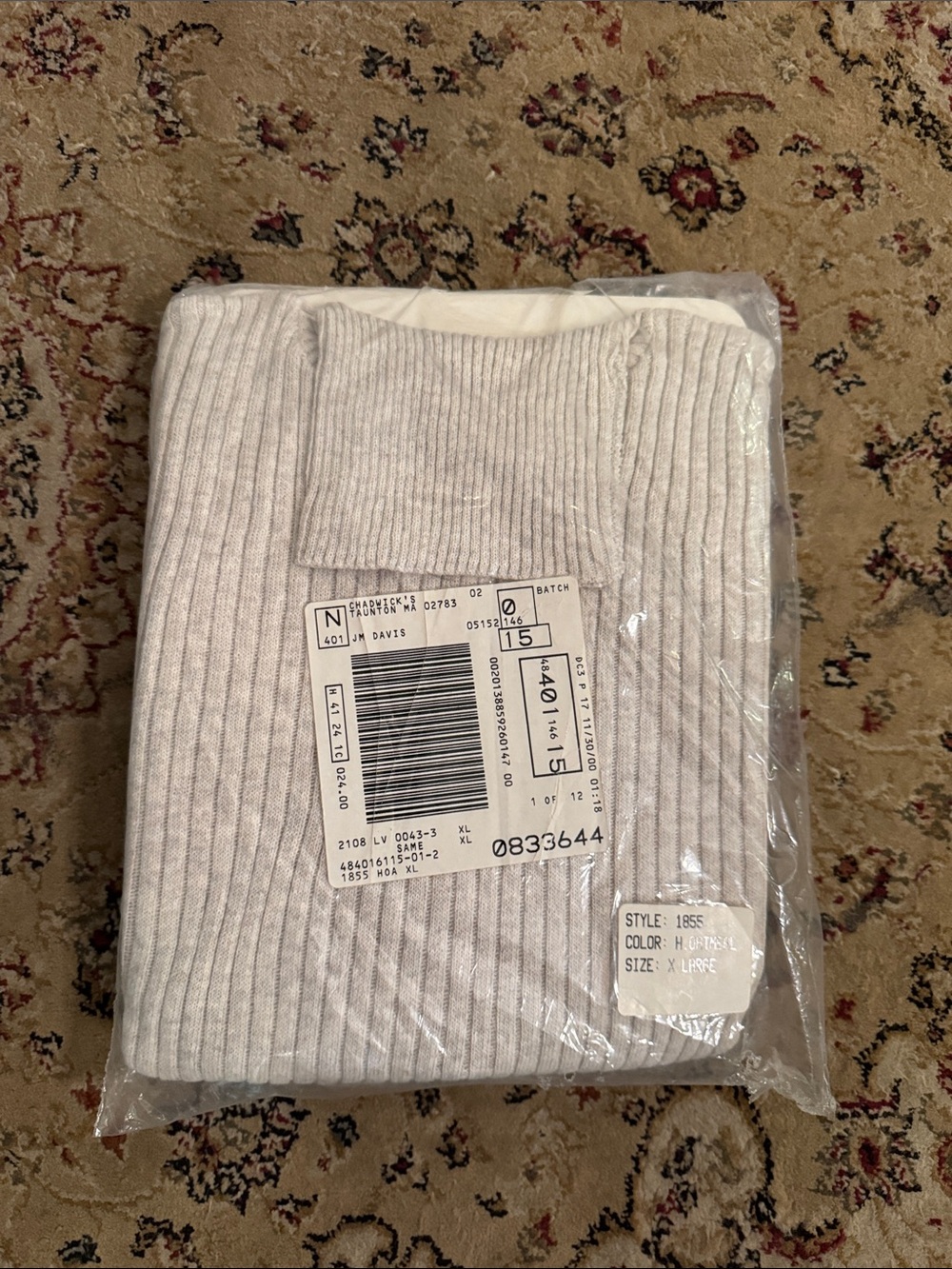 Extra Large Turtle Neck Sweater Oatmeal Chadwick’s